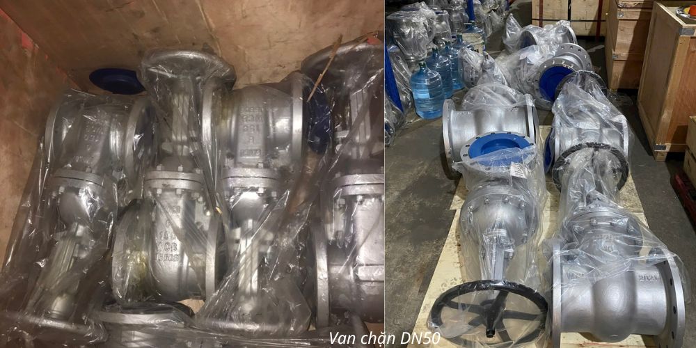 Van chặn DN50 van chặn dn50 thân inox