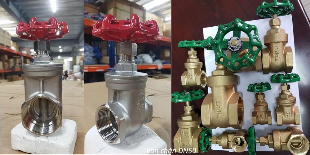 Van chặn DN50 van chặn dn50 nối ren
