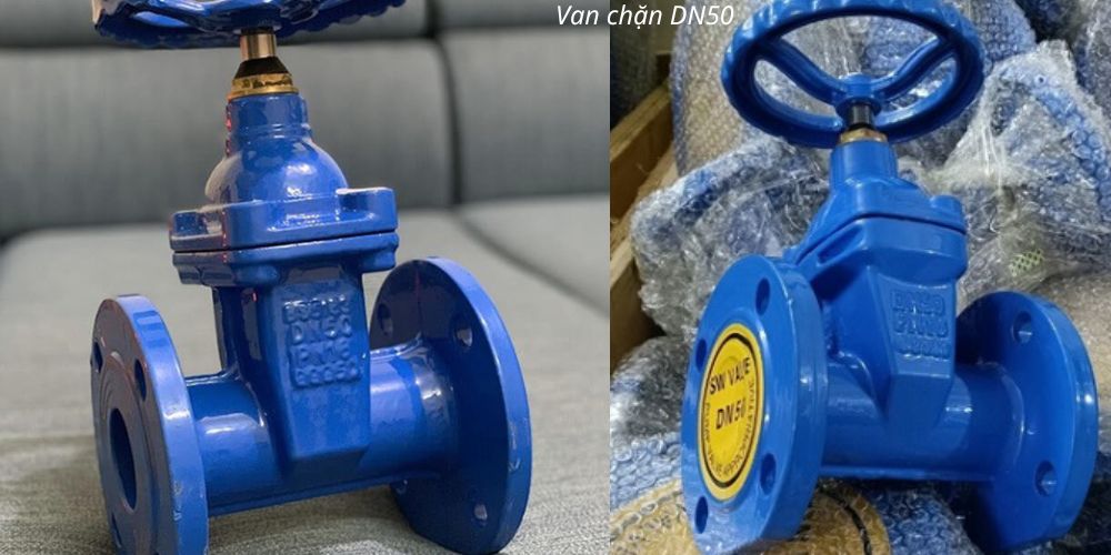 Van chặn DN50 van chặn dn50 thân gang