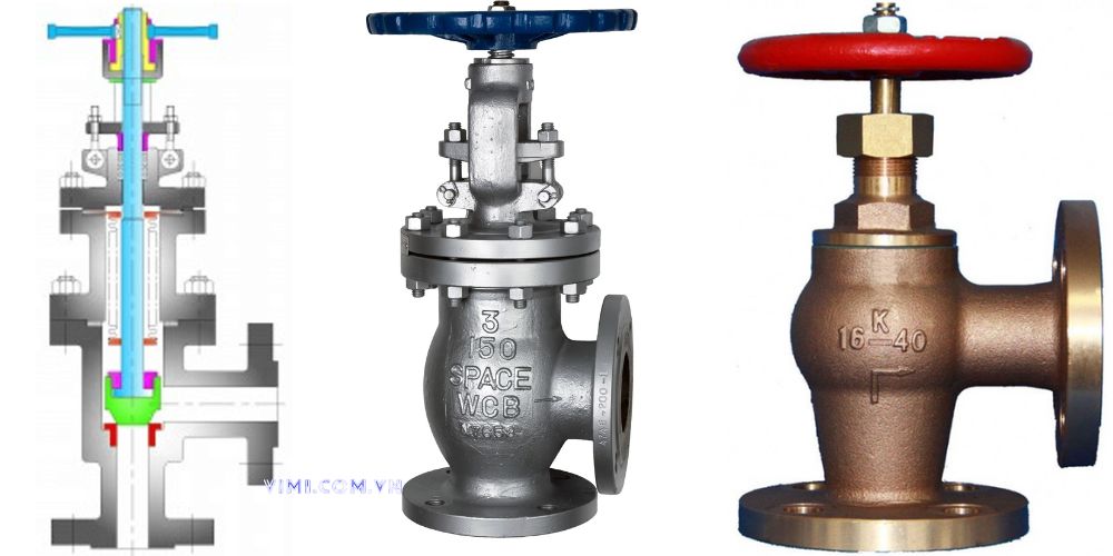 cấu tạo van 1 chiều góc