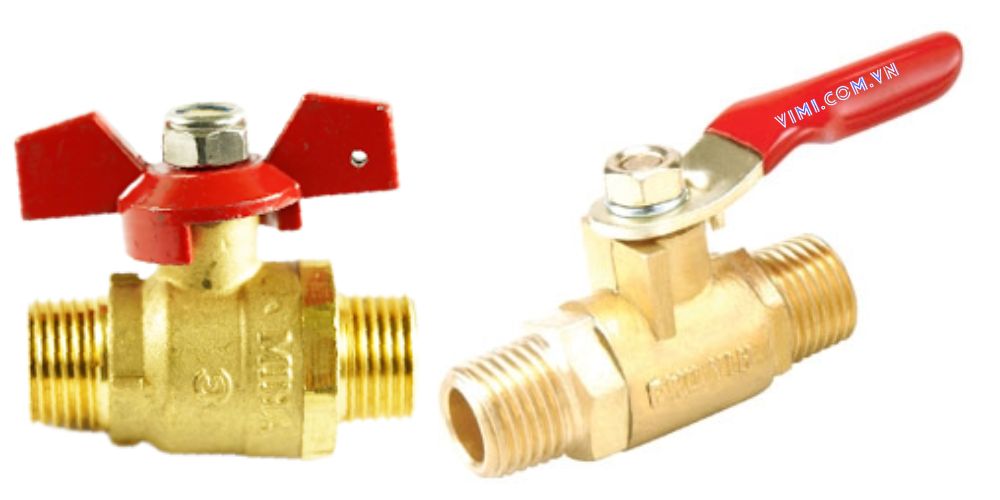 Van bi đồng tay gạt van bi đồng tay gạt ren ngoài 105 13