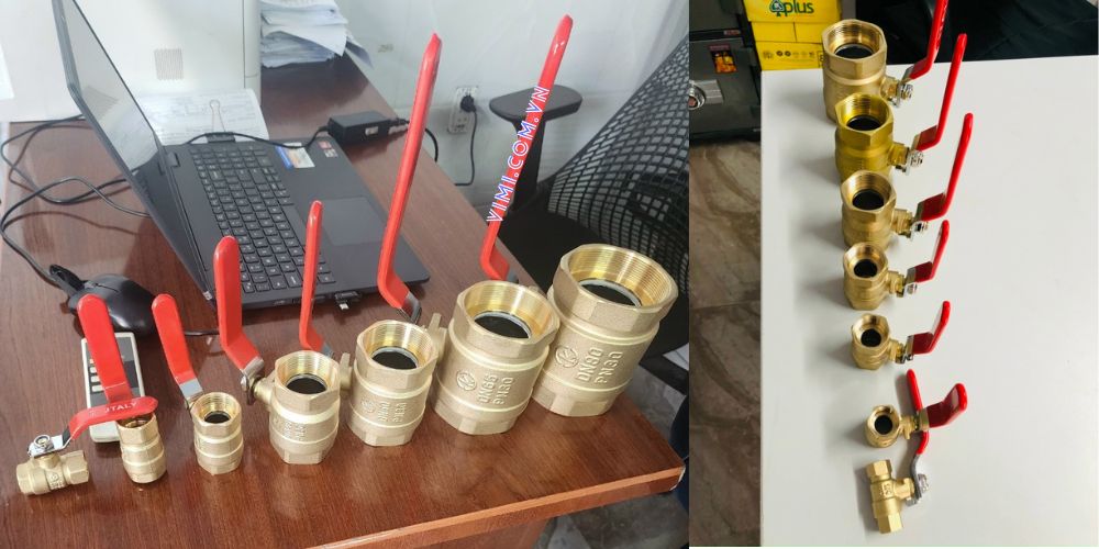 Van bi đồng tay gạt van bi đồng tay gạt 105 4