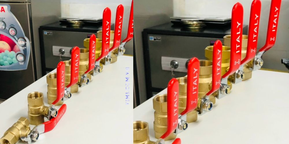 Van bi đồng tay gạt kho van bi đồng tay gạt 105 5