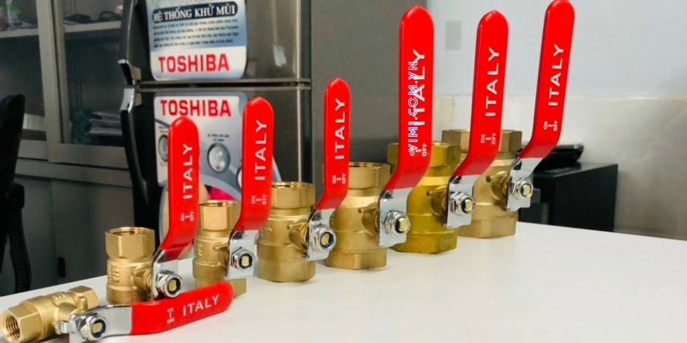 Van bi đồng tay gạt van bi đồng tay gạt 105 9