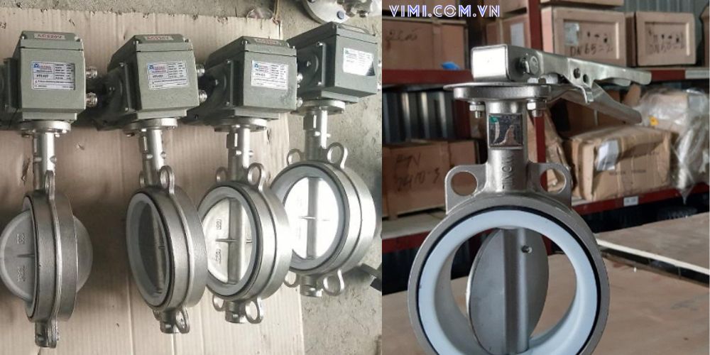 vận hành van bướm inox dn80 105 8