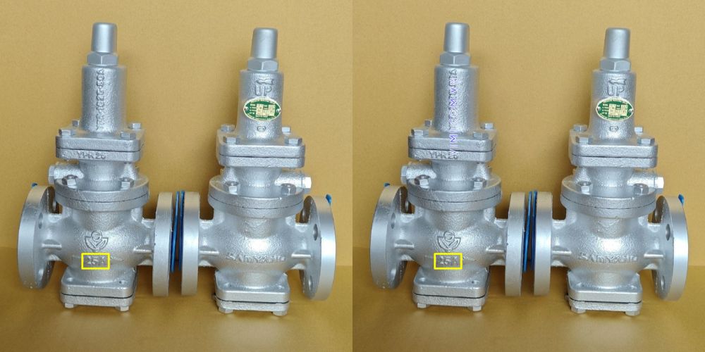 van giảm áp dn25 nối bích