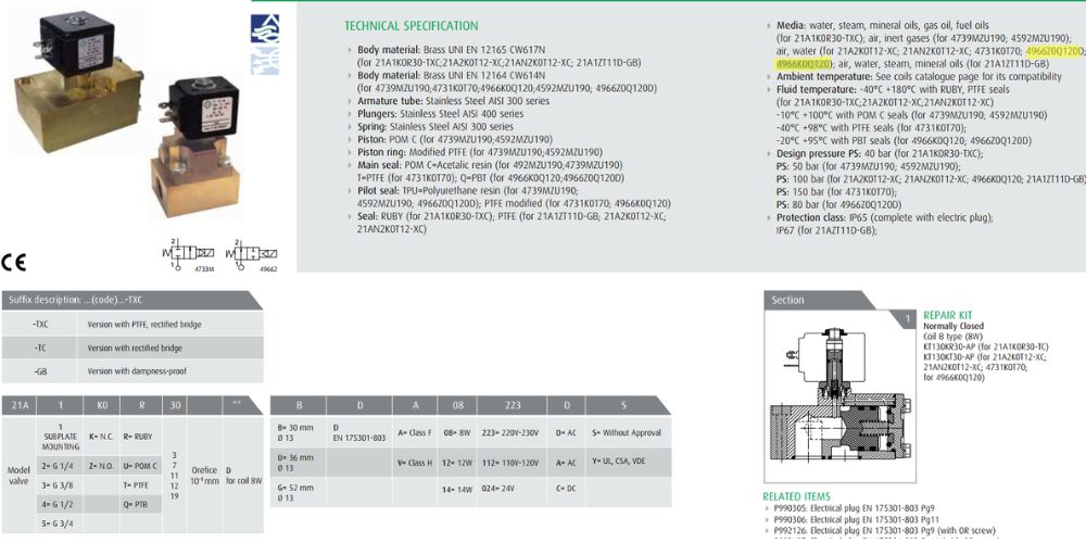 4966KOQ120 | 4966ZOQ120D Ode 4699k0Q120 105