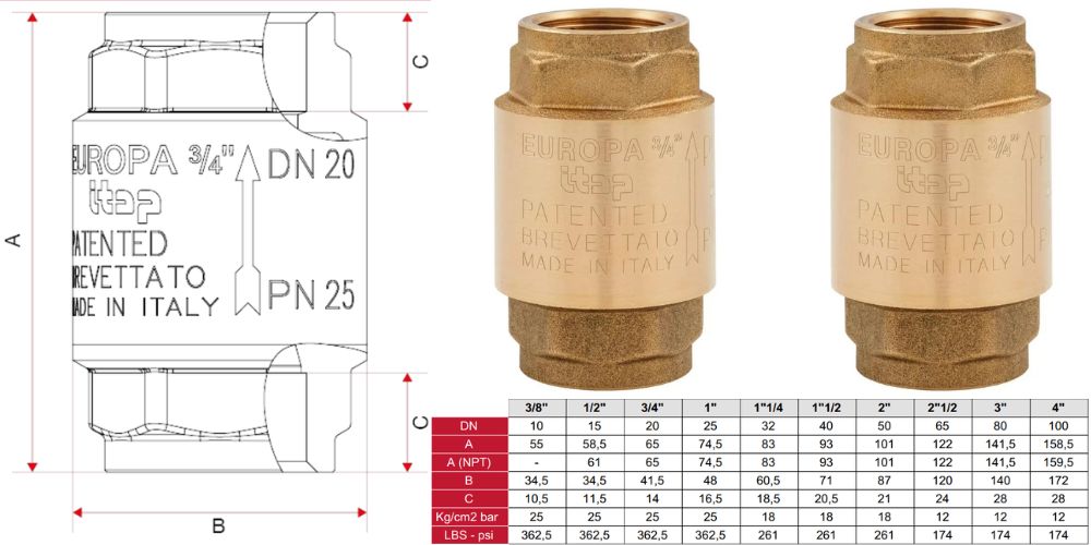 Itap 100 | EUROPA® CHECK VALVE