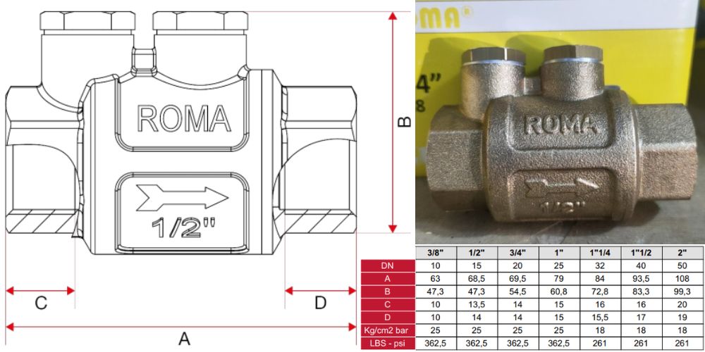 Itap 104 | ROMA® CHECK VALVE Itap 104