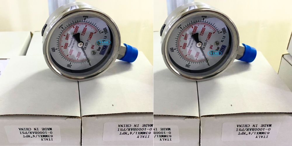đồng hồ áp suất italy 0 1000bar 14000psi 4