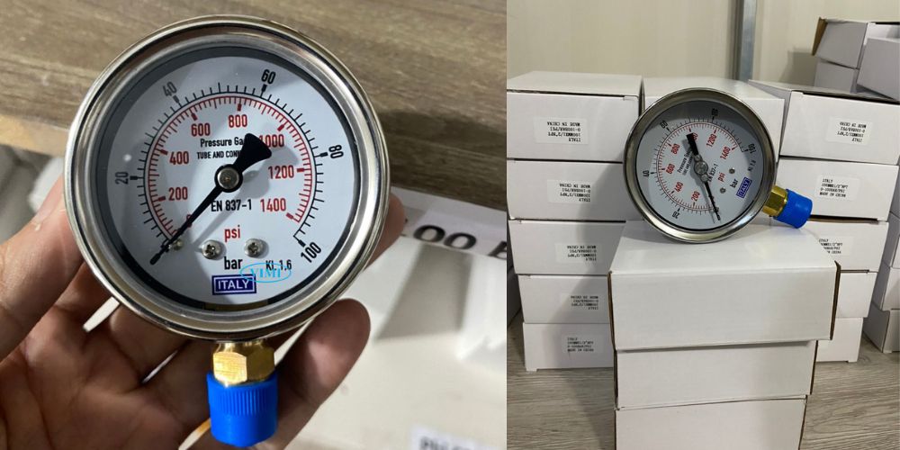 Đồng hồ áp suất Italy 0 ~ 100bar (1400psi) đồng hồ áp suất Italy 0 100bar 1400psi 4