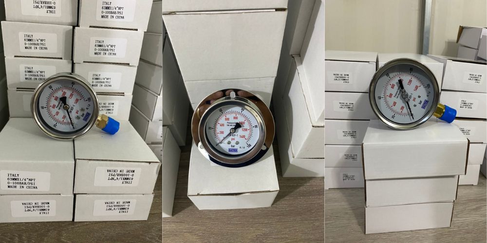 Đồng hồ áp suất Italy 0 ~ 100bar (1400psi) đồng hồ áp suất Italy 0 100bar 1400psi 5