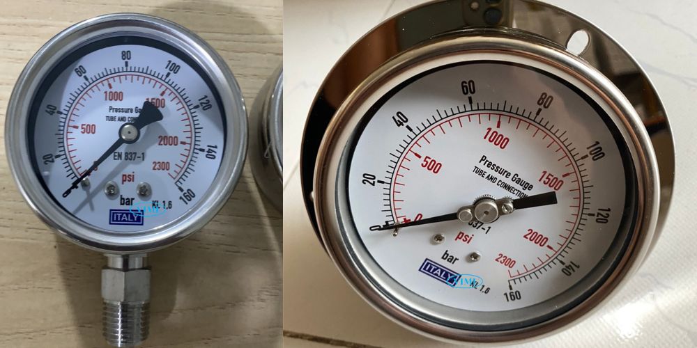Đồng hồ áp suất Italy 0 ~ 160bar (2300psi) đồng hồ áp suất Italy 0 160bar 2300psi 2