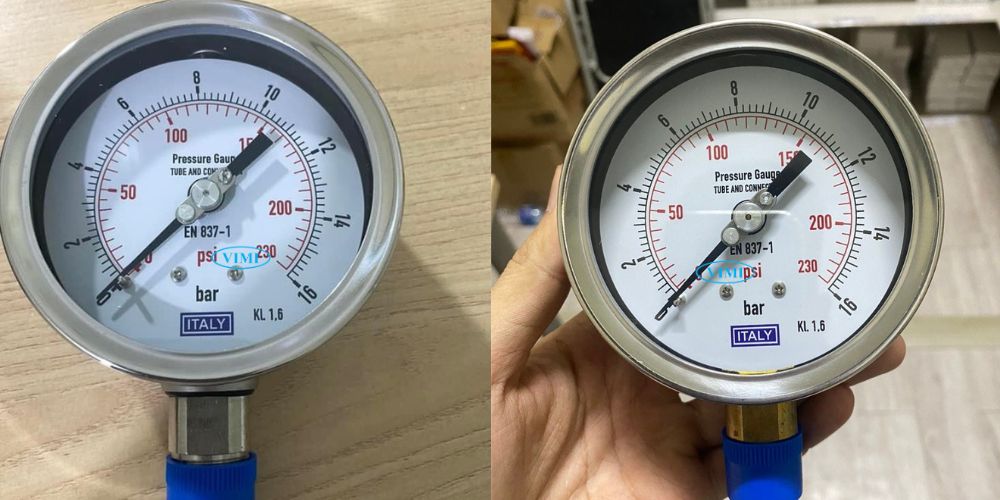 Đồng hồ áp suất Italy 0 ~ 16bar (250Psi) đồng hồ áp suất Italy 0 16bar 250psi 3