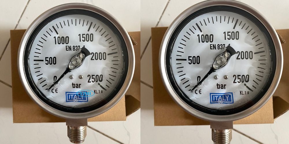 đồng hồ áp suất Italy 0 2500bar 35000psi 2