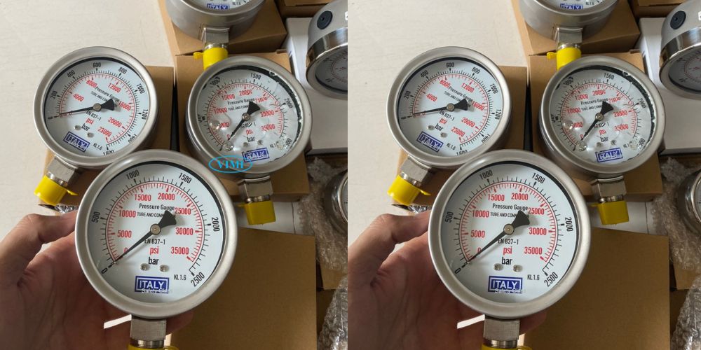 đồng hồ áp suất Italy 0 2500bar 35000psi 3