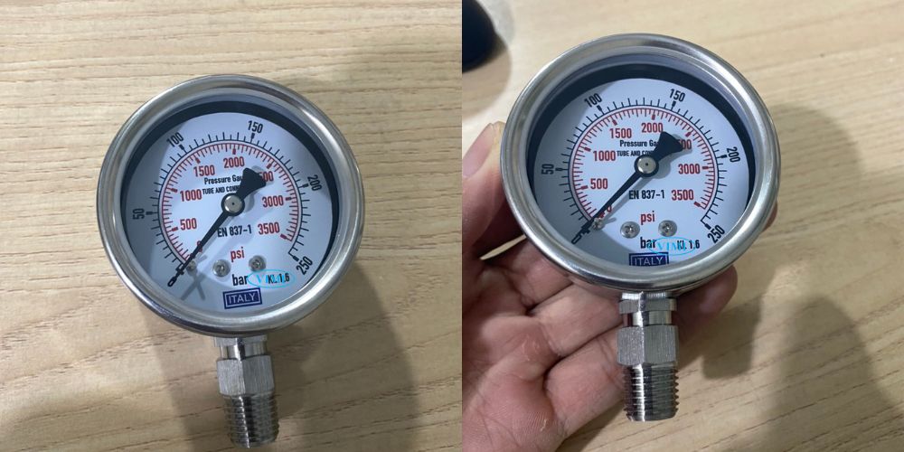 đồng hồ áp suất Italy 0 250bar 3500psi 2