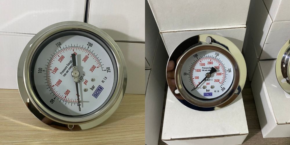 đồng hồ áp suất Italy 0 250bar 3500psi 3