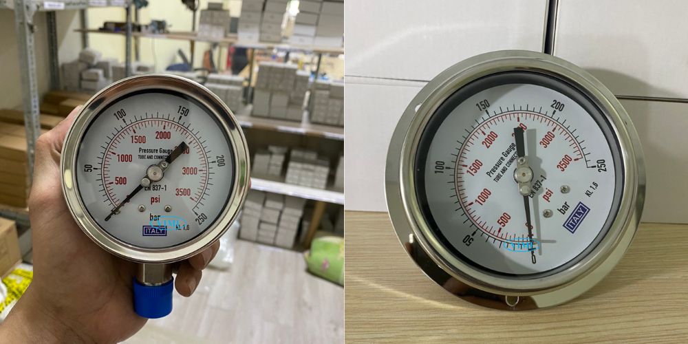 đồng hồ áp suất Italy 0 250bar 3500psi