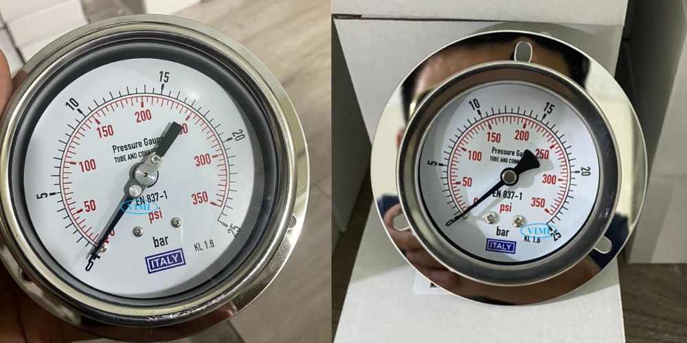 đồng hồ áp suất Italy 0 25bar 350psi 2