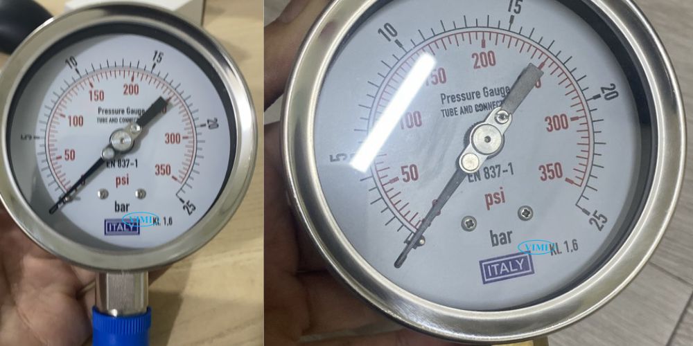 đồng hồ áp suất Italy 0 25bar 350psi