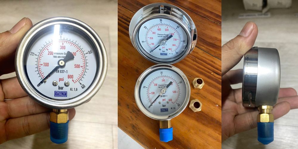 đồng hồ áp suất Italy 0 40bar 600psi 3