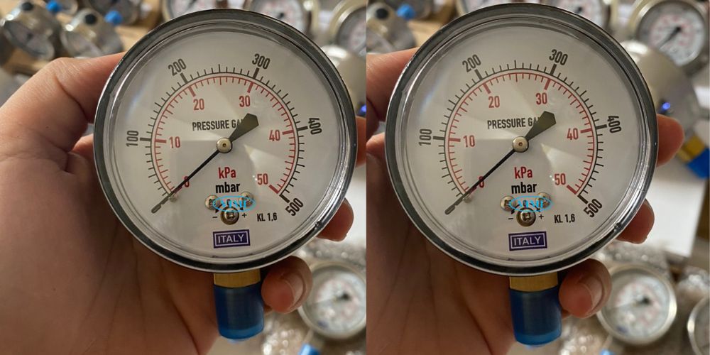 đồng hồ áp suất Italy 0 50kpa 500mbar