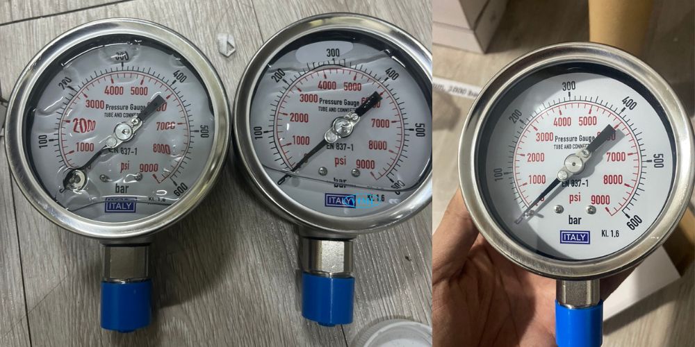 đồng hồ áp suất italy 0 600bar 9000psi