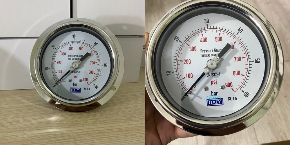 đồng hồ áp suất Italy 0 60bar 900psi 66 2