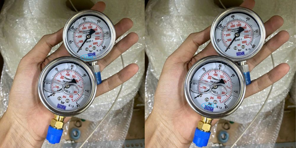 đồng hồ áp suất Italy 0 60bar 900psi 3