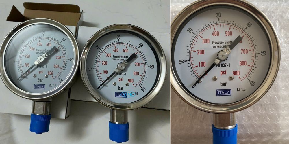 đồng hồ áp suất Italy 0 60bar 900psi