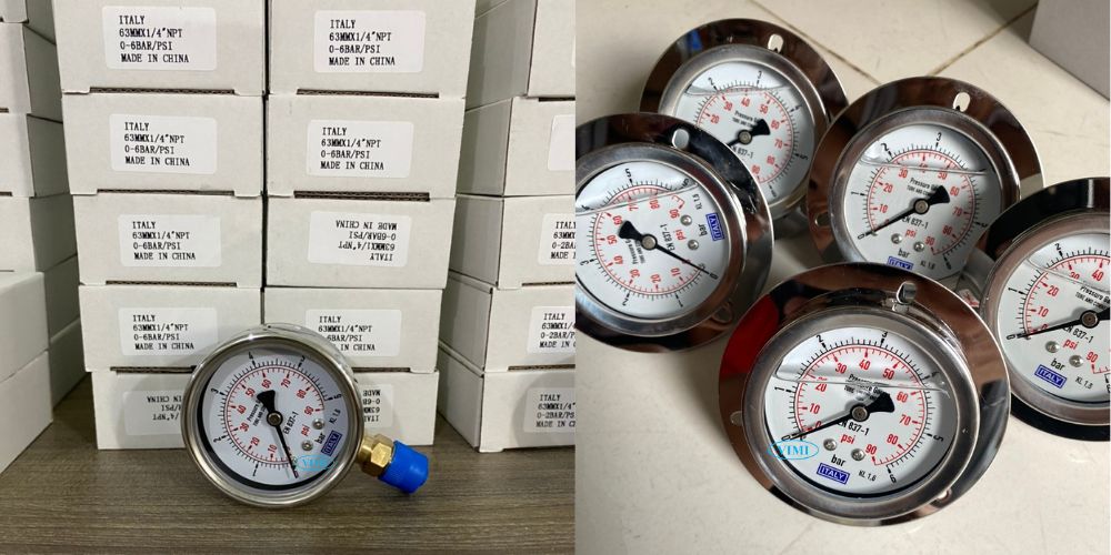 đồng hồ áp suất Italy 0 6bar 80psi 4