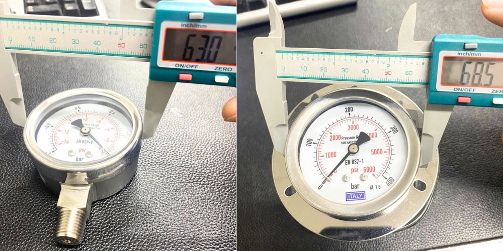 Đồng hồ áp suất Italy mặt 63A | 63mm dong ho ap suat italy 63a 63mm 2