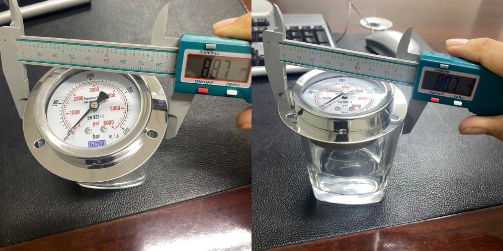 Đồng hồ áp suất Italy mặt 63A | 63mm dong ho ap suat italy 63a 63mm