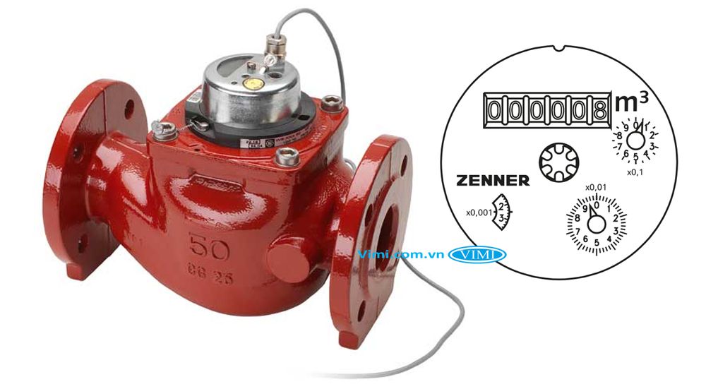 đồng hồ nước lắp bích zenner 10