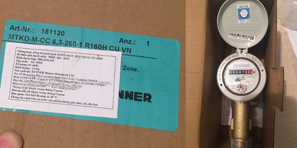 đồng hồ nước zenner dn25