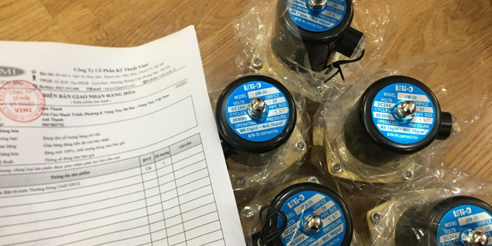 giấy tờ mua bán van điện từ 24v