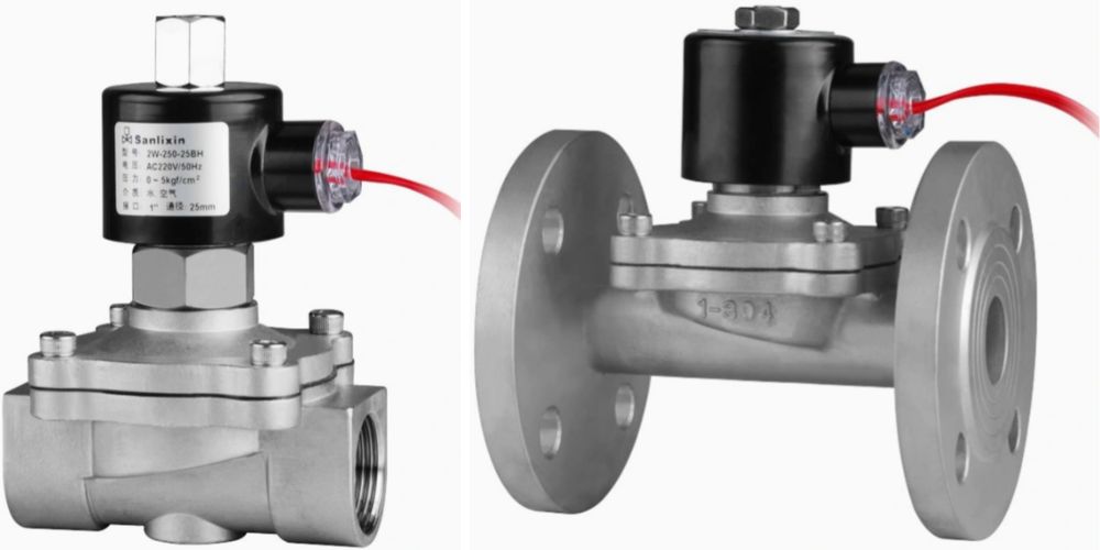 van điện từ thường mở thân inox