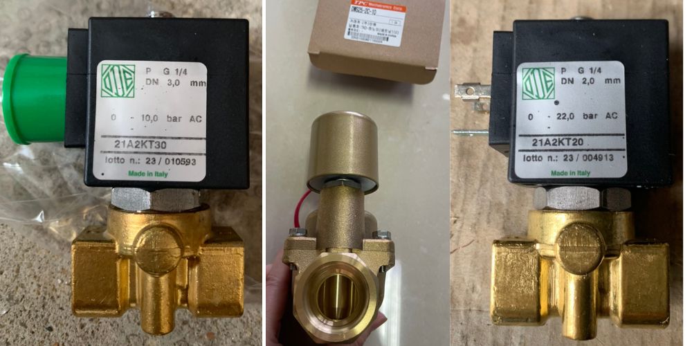 van điện từ thường mở dùng cho hơi nóng