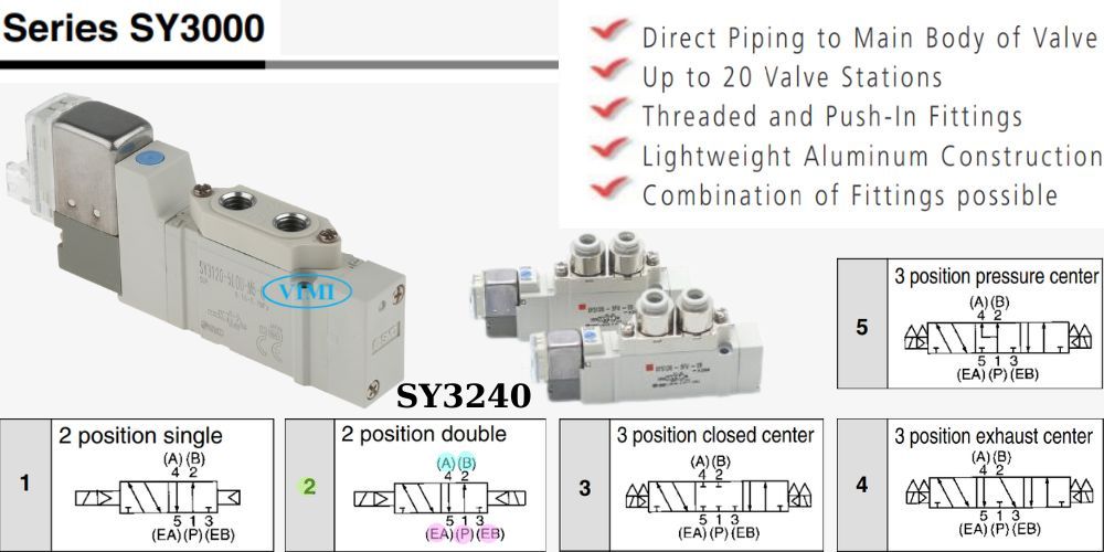 SMC SY3240 5LZ | 2 position Smc Sy3240 5lz