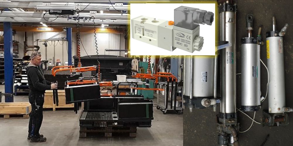 van điện từ khí nén trong hệ thống nâng hạ