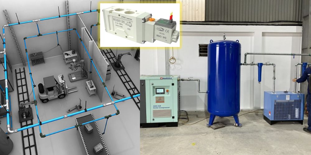 van điện từ khí nén trong các nhà máy tự động