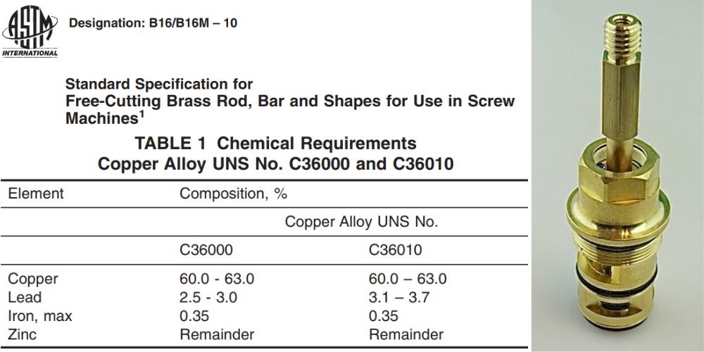ASTM B16 | C36000 - C36010 astm v16 c36000 c36010