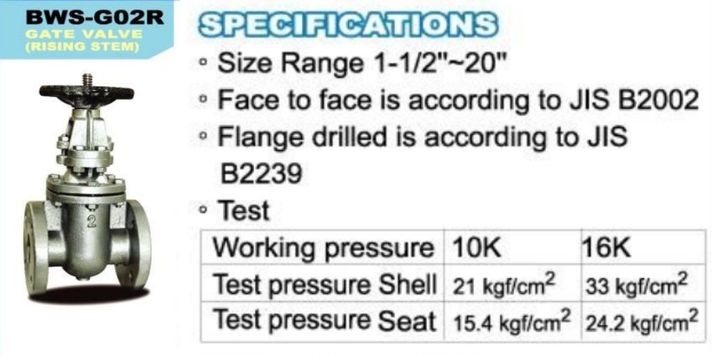 Bueno BWS-G02R | Van cổng ty nổi JIS Bueno Bws G02r