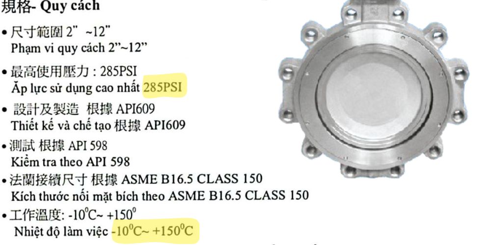 Bueno SBL-02 | SBL 02 - Van bướm tai bích inox Bueno Sbl 02