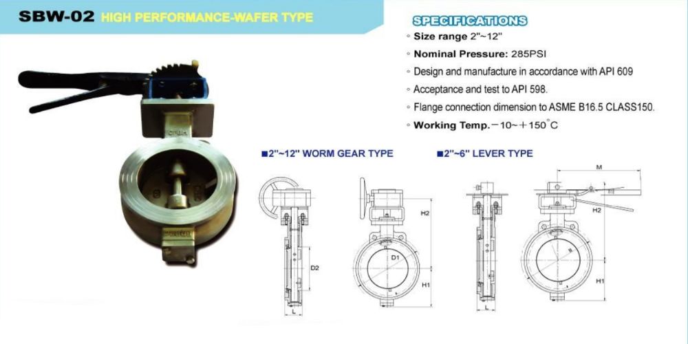 Bueno SBW-02 | SBW 02 - Van bướm inox lệch tâm Bueno Sbw 02