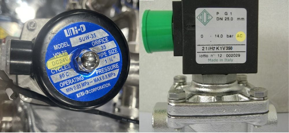 các loại van điện từ theo nguồn điện áp