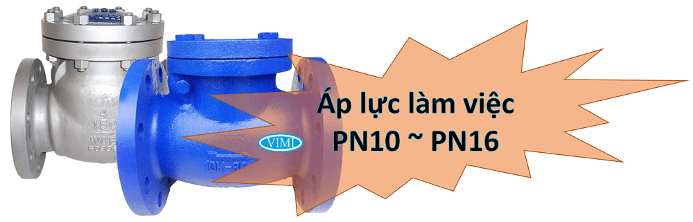 áp lực làm việc van 1 chiều dn150