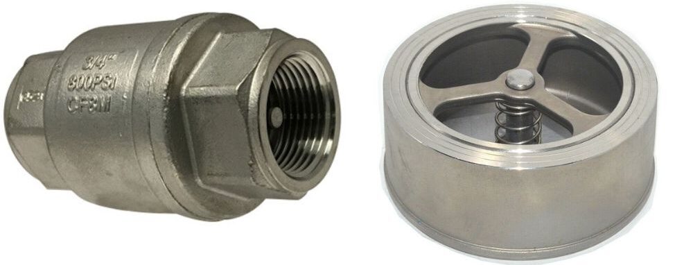 kết nối van 1 chiều lò xo inox