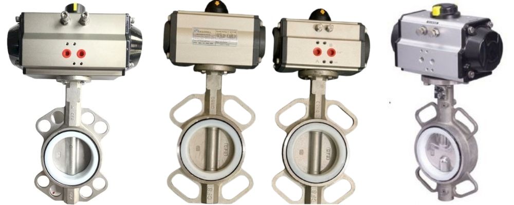 Van bướm inox điều khiển khí nén Van bướm inox điều khiển khí nén